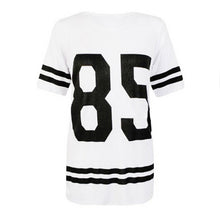 Fashion Womens Baseball Short Sleeeve Shirt Loose Mini Shirtdress 85 printed blouse