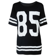 Fashion Womens Baseball Short Sleeeve Shirt Loose Mini Shirtdress 85 printed blouse