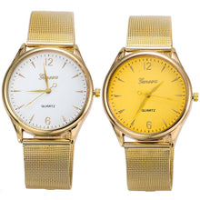 Gold watch Full stainless steel woman fashion dress watches men brand quartz watch qualityship