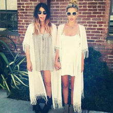 exy Women Lace Floral Long Chiffon Beach Cardigan Sunscreen Outwears
