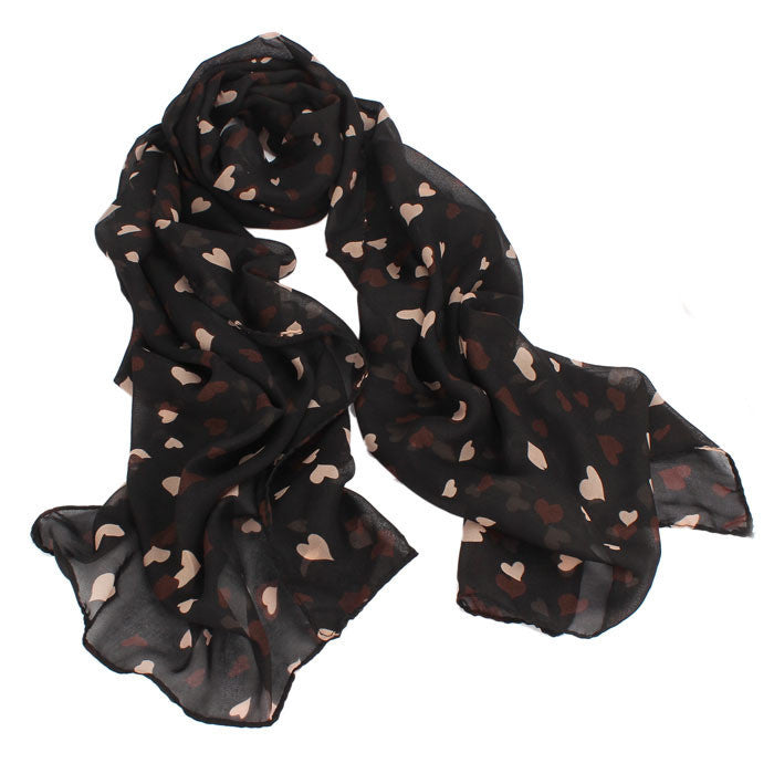 Love Heart Soft Long Shawl Scarf Wrap Stole For Womens Girls 160CM X 48CM