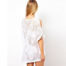 Women Knitting Blouse Smock Bikini Smock Mesh Openwork Beach