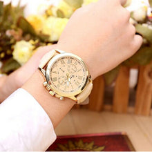 Women's Fashion Roman Numerals Faux Leather Analog Quartz Wrist Watch