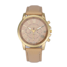 Women's Fashion Roman Numerals Faux Leather Analog Quartz Wrist Watch