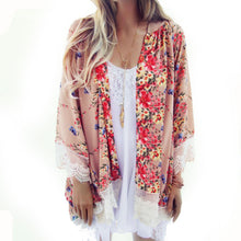 Women Printed Chiffon Shawl Kimono Cardigan Coat Tops Outwear Cover Up Blouse Brand Designer Vestideo
