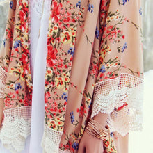 Women Printed Chiffon Shawl Kimono Cardigan Coat Tops Outwear Cover Up Blouse Brand Designer Vestideo