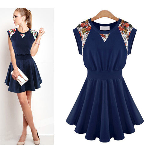 Dress SexyWomens Girl Floral Ruffle Women Casual Sleeveless Evening Party Prom Mini Dress Plus Size