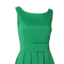 Sleeveless Pleated Dress O-neck Size S M L XL For Women