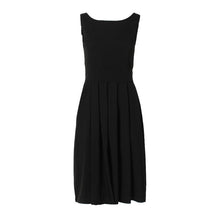Sleeveless Pleated Dress O-neck Size S M L XL For Women