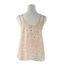 Vestideo Casual Sleeveless Shirt Daisy Loose Chiffon VTop Blouse