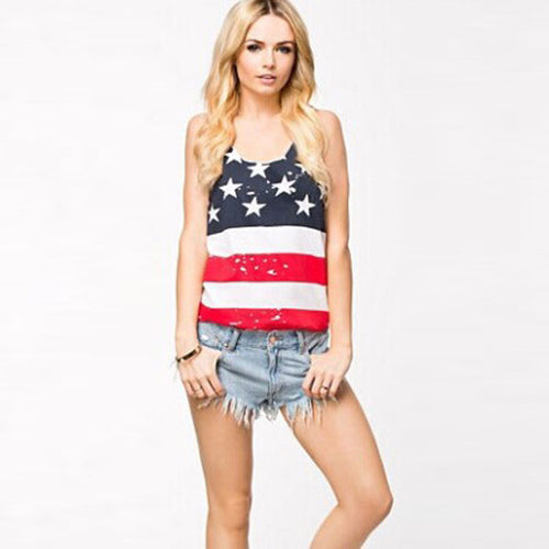 Vestidos Causal Womens Print Sleeveless Loose Fitting Tank Top VShirt Blouse