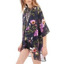 Women Kimono Cardigan CoatChiffon Floral Printed Jacket Tops Outwear Cover Up Blouse Vestideo