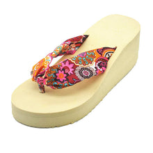 Women Home Slippers Korean Bohemia Beach Sandals Platform Wedges Flip Flops