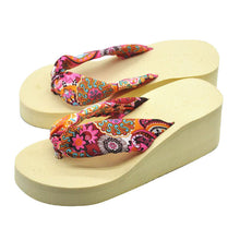 Women Home Slippers Korean Bohemia Beach Sandals Platform Wedges Flip Flops