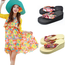 Women Home Slippers Korean Bohemia Beach Sandals Platform Wedges Flip Flops