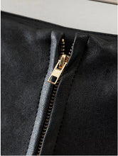 Sexy A-line Spliced Star faux Leather Skirt Retro Women Contrast color Appliques Pattern mini short PU leather Skirts Black