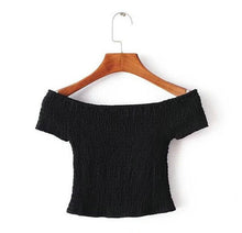 Sexy American Apparel AA Elastic Slash Neck Tee Women Brandy Off the shoulder Crop Top Short Sleeve Short T-shirt