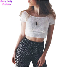 Sexy American Apparel AA Elastic Slash Neck Tee Women Brandy Off the shoulder Crop Top Short Sleeve Short T-shirt