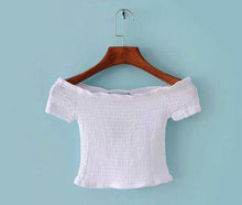 Sexy American Apparel AA Elastic Slash Neck Tee Women Brandy Off the shoulder Crop Top Short Sleeve Short T-shirt