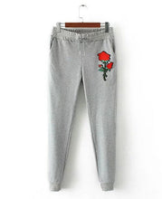 Sexy Appliques Flower Embroidery Hoodies Sets Woman Crop Sweatshirt Casual Tracksuit Long sleeve Sportswear