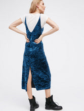 Sexy Backless V neck Sleeveless Back Slit Velvet Dress Women BM Retro Velour Long Spaghetti Strap Base Dress