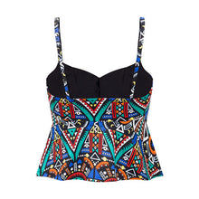 Sexy Bustier Crop Top Floral Print Strap Crop Top Ruffle Padded Bra