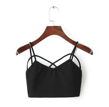 Sexy Cross Halter Bustier Crop Top Strappy Bra Tank Brandy Melville Tops Camisa Blusa De Renda