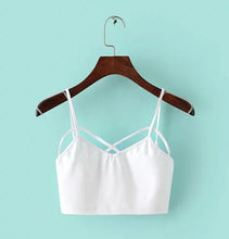 Sexy Cross Halter Bustier Crop Top Strappy Bra Tank Brandy Melville Tops Camisa Blusa De Renda