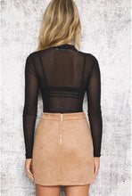 Sexy Halter V neck Long sleeve Mesh Bodysuit Woman Black Red SPerspective Tight Short Jumpsuit Slim fit Rompers Playsuit