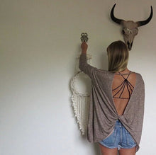 Sexy Harajuku Deep Backless Kink shirt t shirt Women AA brandy melville Long sleeve tee dames kleding tops