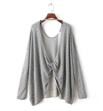 Sexy Harajuku Deep Backless Kink shirt t shirt Women AA brandy melville Long sleeve tee dames kleding tops