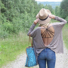 Sexy Harajuku Deep Backless Kink shirt t shirt Women AA brandy melville Long sleeve tee dames kleding tops