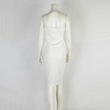 Sexy Hollow Out Strap Women Dress White Bodycon Party Dress Deep V Womens Night Party Club Dresses Sexy Bodyon Bandage Dress