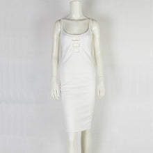 Sexy Hollow Out Strap Women Dress White Bodycon Party Dress Deep V Womens Night Party Club Dresses Sexy Bodyon Bandage Dress