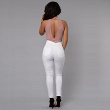 Sexy Jumpsuit bodycon bodysuit V-neck sleeveless Hollow Out Romper womens jumpsuit Solid shorts combinaison femme M0126