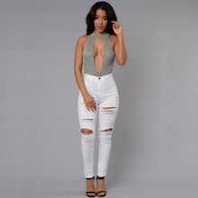 Sexy Jumpsuit bodycon bodysuit V-neck sleeveless Hollow Out Romper womens jumpsuit Solid shorts combinaison femme M0126