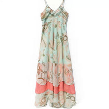 Sexy MAXI Women's BOHEMIAN Printed Floral Spaghetti Strap Long Chiffon Dresses Gisele Long Dress Ethnic Free ship