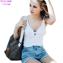 Sexy Metal eyelets lacing up Camis bralette bustier crop Top Camisetas Strappy Bra Tank Vest Elastic Straps Tee 6 color