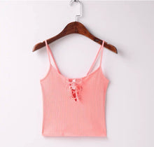 Sexy Metal eyelets lacing up Camis bralette bustier crop Top Camisetas Strappy Bra Tank Vest Elastic Straps Tee 6 color