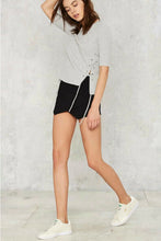 Sexy Metal eyelets lacing up Side T shirt bralette bustier O neck Strappy side Tee Tops 3 color