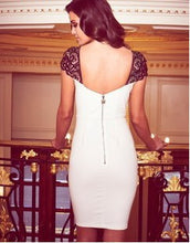 Sexy Pencil Bodycon Dress Women Embroidery Lace Crochet Pachwork Club Wear Dress Elegant Backless Vestidos Dresses Women