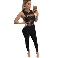 Sexy Rompers Womens Jumpsuit Bodycon Jumpsuit Club Wear Sheer Lace Flower Crochet Romper Plus Size Bodysuit