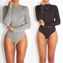Sexy Round Neck Long Sleeved Solid Short Bodysuit For Women Ladies Strechy Slim Short Jumpsuit With Rivet LX106