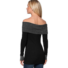 Sexy Slash Neck T Shirt Long Sleeve Slim T-shirts For Women Black Zipper Decorated T-shirt Women Casual Top Tees