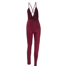 Sexy Spaghetti Strap Playsuits Bodycon Deep V neck Backless Club jumpsuits and rompers for Sexy Ladies J6173