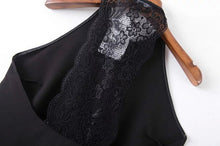 Sexy Spliced Lace Backless Halter Pullover Tanks Women Sleeveless O neck Short Tee Camis Loose Femme crop top black