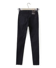 Sexy Split Knee Tassel Cuff Pencil Denim Pants Jeans Women Ankle Length Trousers Jeans Slim fit Long Pants black