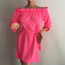 sexy-beach-chiffon-belt-sashes-dress-candy-colors-slash-neck-long-sleeve-woman-night-club-party-dresses-vestidos-robes BBL