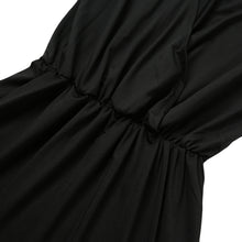 sexy-v-back-women-midi-bodycon-dress-solid-v-shaped-backless-half-sleeve-dress-elastic-wait-elegant-party-club-dress-black-white BBL