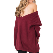 Sexy V-Neck Loose Sweater Dresses Knitting Dress Women Long Sleeve Warm Casual Bodycon Dress Vestidos GV408